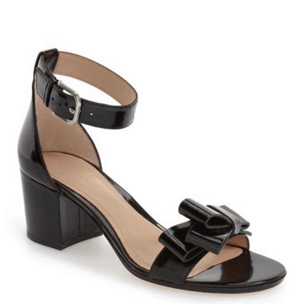 Pour la Victoire Block Heel Bow Dress Sandal Shoe